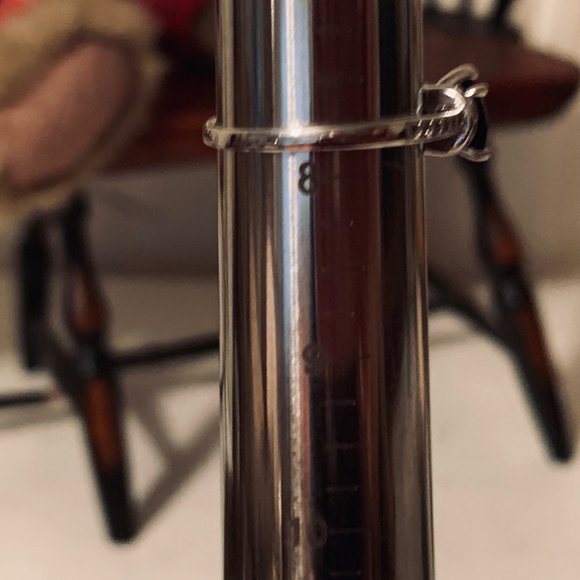 Two Heart Shaped Clear and Blue Stones Silver Tone Bands - Picture 15 of 15